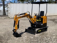 UNUSED 2024 MIVA VA15 MINI HYDRAULIC EXCAVATOR, gp bucket, thumb, aux hydraulics, backfill blade, canopy. s/n:VA15240335