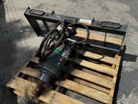 2020 BRADCO 124808 AUGER ATTACHMENT, fits skidsteer. s/n:579829 --(LOCATED IN COLTON, CA)--