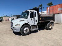 2007 FREIGHTLINER M2 BOBTAIL DUMP TRUCK, Caterpillar diesel, 6-speed, 8,000# front, 5-6 yard box, 18,000# rear. s/n:1FVACWDD27HW67776