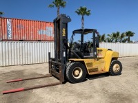 2013 YALE GDP250SCECDV143 FORKLIFT, 25,000#, 128" mast, 2-stage, 147" lift, hydraulic fork positioner, sideshift, diesel, canopy, 2,329 hours indicated. s/n:F876E01533K
