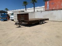 2003 AZ-TEX DT801240270 EQUIPMENT TRAILER, 14,000# capacity, 100"x20' deck, pintle hitch, electric brakes. s/n:4ZBDT21223F002394