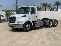 2014 FREIGHTLINER M2 112 TRUCK TRACTOR, Detroit DD13 diesel, engine brake, automatic, 12,000# front, Right Weigh load scale, air ride suspension, 40,000# rears, 111,751 miles indicated. s/n:3AKJC5DV5EDFZ7364