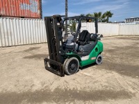2013 KOMATSU FG25T-16 FORKLIFT, 5,000#, 74" mast, 3-stage, 170" lift, sideshift, dual fuel, canopy, solid tires. s/n:A226070--(DOES NOT RUN)-- --(LOCATED IN COLTON, CA)--