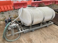 MULTIQUIP QP-2H 2" TRASH PUMP, s/n:2H-14859, 400 GALLON PRODUCT TANK --(LOCATED IN COLTON, CA)--