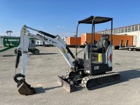2018 BOBCAT E20 MINI HYDRAULIC EXCAVATOR, gp bucket, aux hydraulics, backfill blade, canopy, 1,260 hours indicated. s/n:B3BL14333