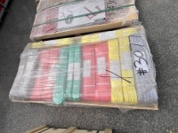 CRATE OF UNUSED POLYESTER WEB SLINGS --(LOCATED IN COLTON, CA)--
